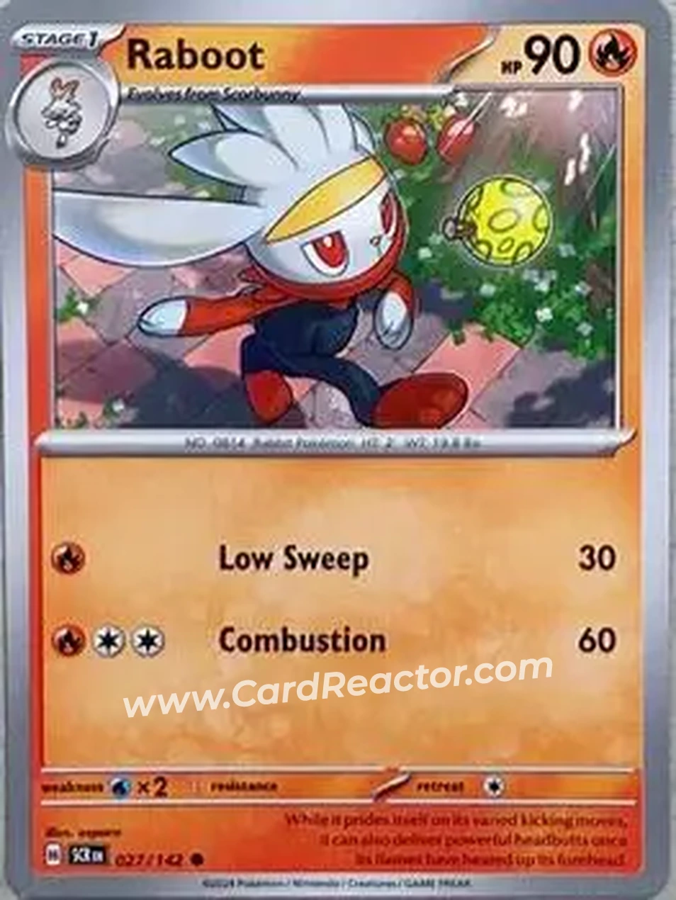 2024 Pokemon Scarlet & Violet Stellar Crown #027/142 - Raboot