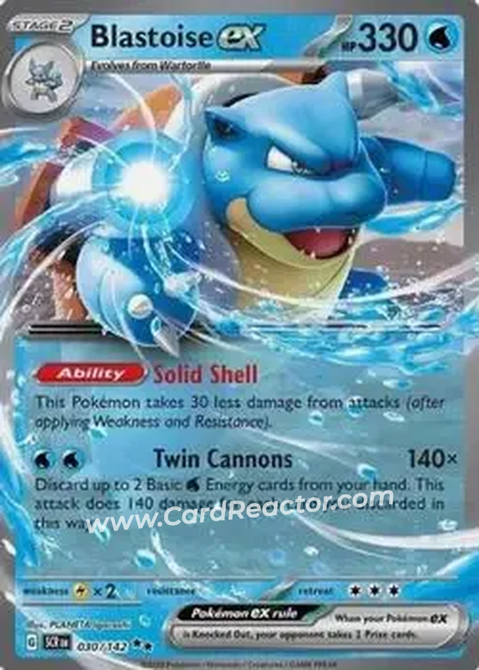 2024 Pokemon Scarlet & Violet Stellar Crown #030/142 - Blastoise - Front