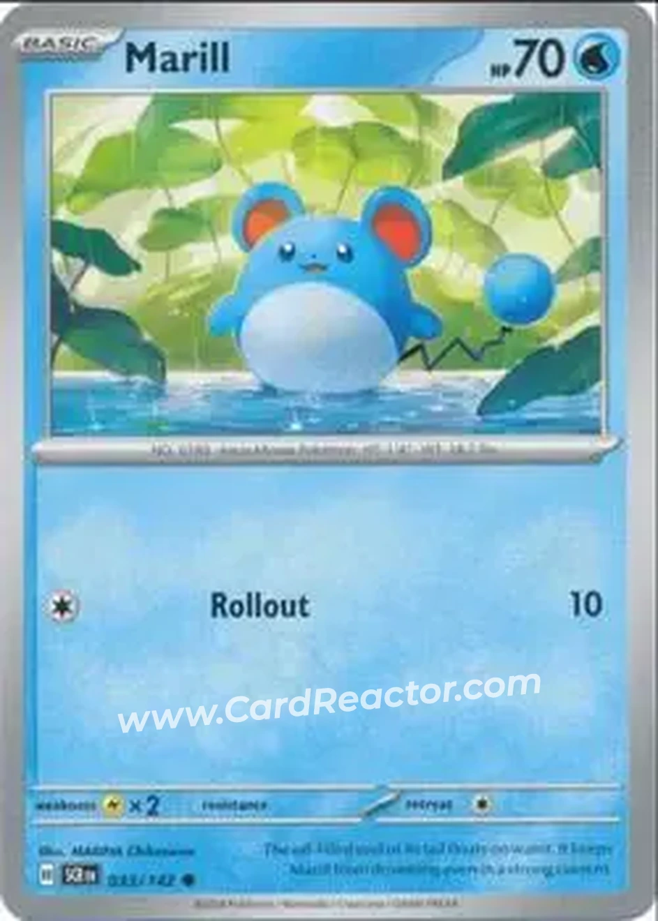 2024 Pokemon Scarlet & Violet Stellar Crown #033/142 - Marill - Front