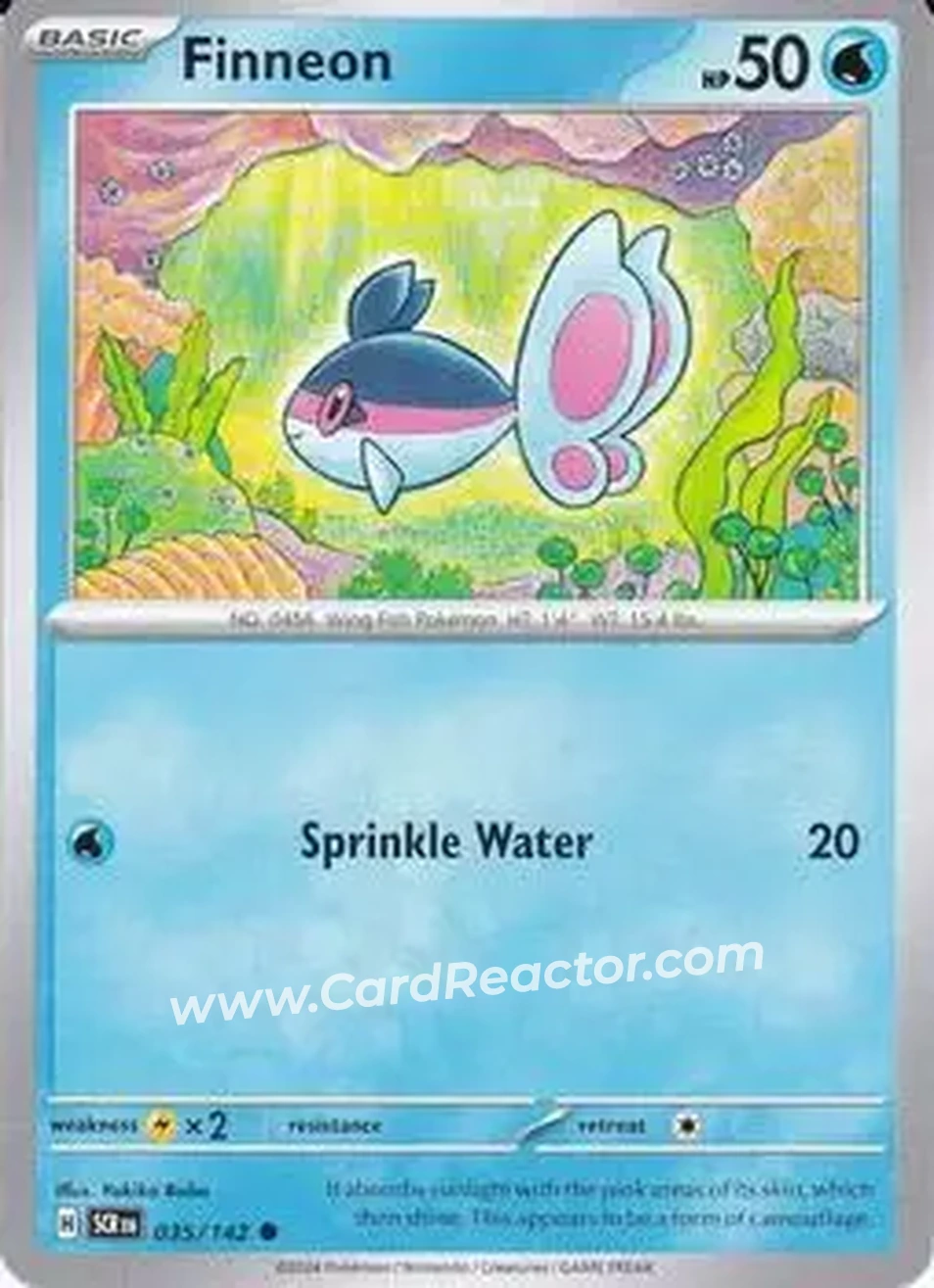 2024 Pokemon Scarlet & Violet Stellar Crown #035/142 - Finneon - Front