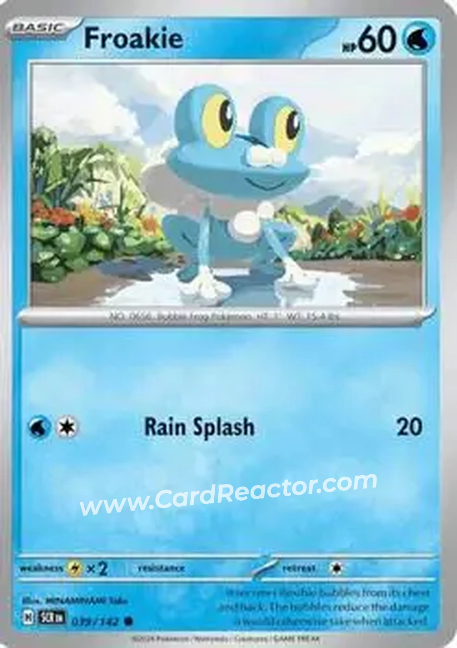 2024 Pokemon Scarlet & Violet Stellar Crown #039/142 - Froakie - Front