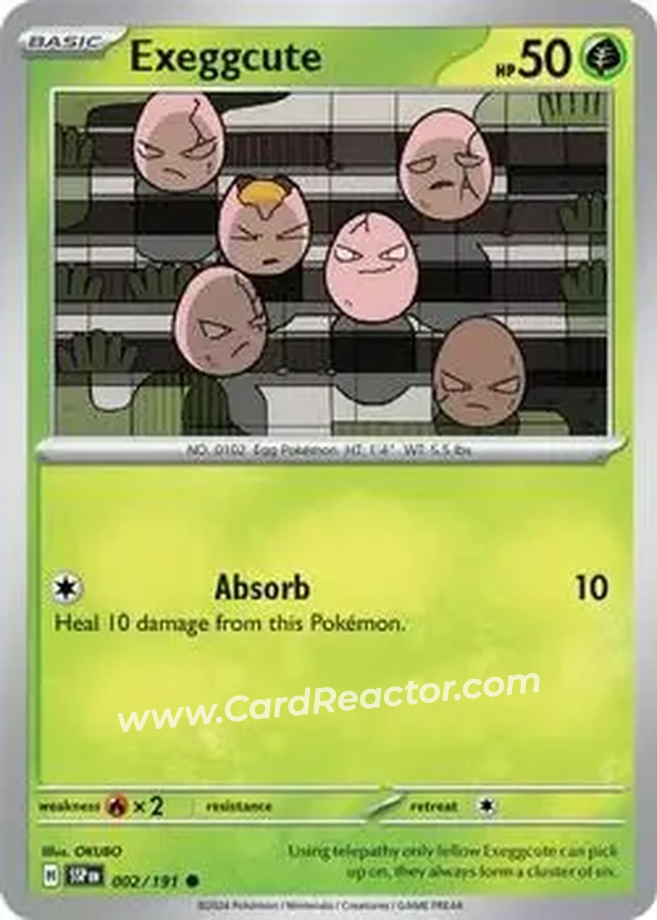 2024 Pokemon Scarlet & Violet Surging Sparks #002/191 - Exeggcute - Front