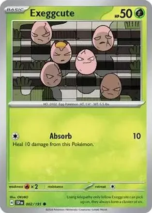 2024 Pokemon Scarlet & Violet Surging Sparks #002/191 - Exeggcute
