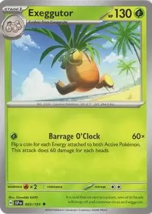 2024 Pokemon Scarlet & Violet Surging Sparks #003/191 - Exeggutor