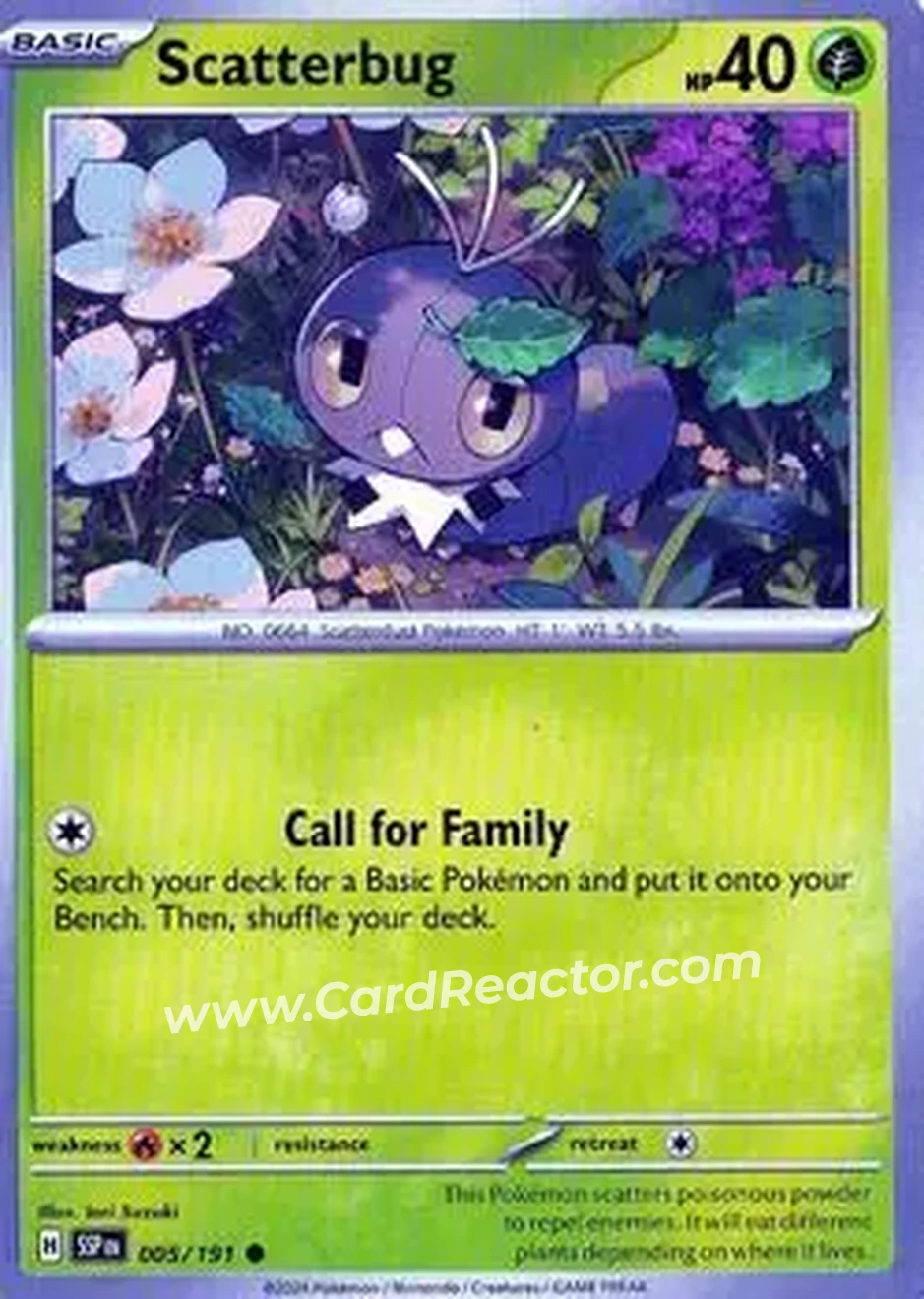 2024 Pokemon Scarlet & Violet Surging Sparks #005/191 - コフキムシ