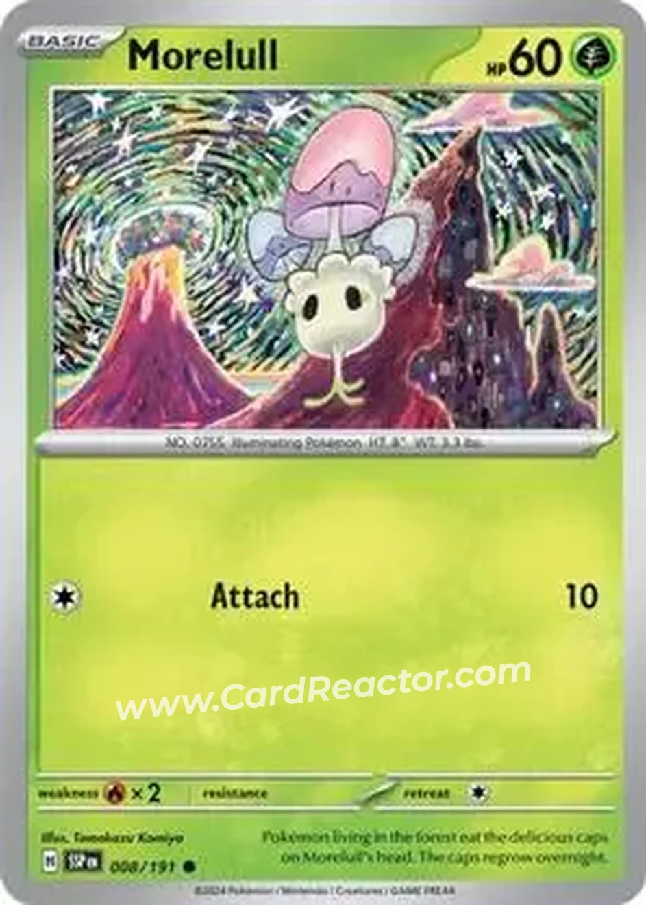 2024 Pokemon Scarlet & Violet Surging Sparks #008/191 - Morelull - Front