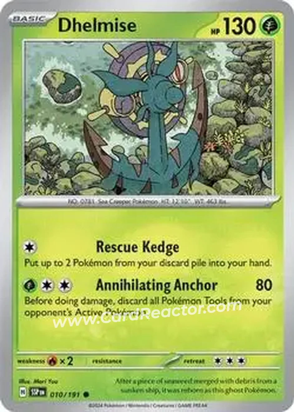 2024 Pokemon Scarlet & Violet Surging Sparks #010/191 - Dhelmise - Front