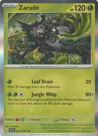 2024 Pokemon Scarlet & Violet Surging Sparks #011/191 Zarude