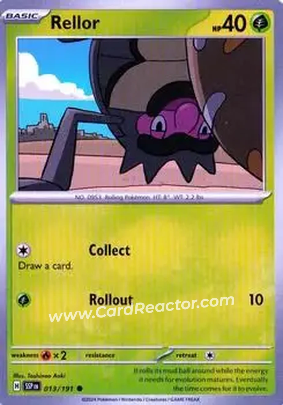 2024 Pokemon Scarlet & Violet Surging Sparks #013/191 - Rellor - Front