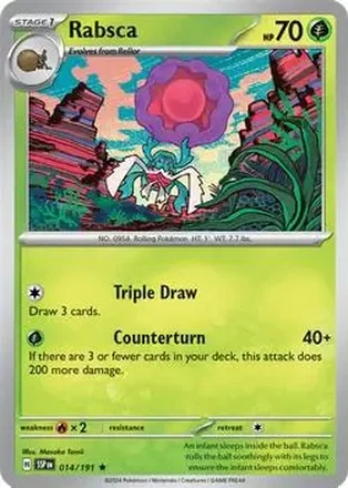 2024 Pokemon Scarlet & Violet Surging Sparks #014/191 Rabsca