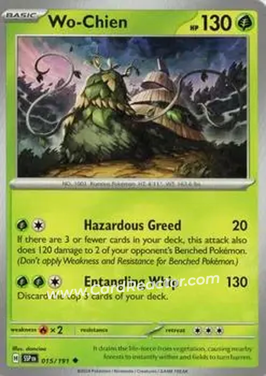 2024 Pokemon Scarlet & Violet Surging Sparks #015/191 - Wo-Chien - Front