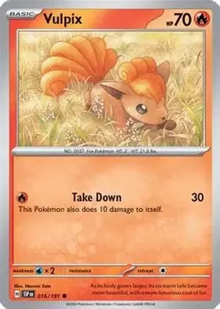 2024 Pokemon Scarlet & Violet Surging Sparks #016/191 - Vulpix
