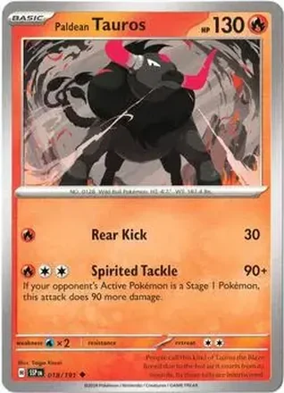 2024 Pokemon Scarlet & Violet Surging Sparks #018/191 Tauros