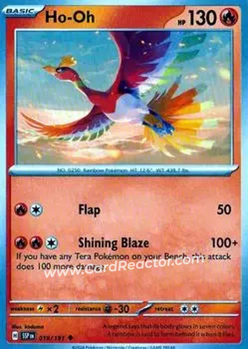 2024 Pokemon Scarlet & Violet Surging Sparks #019/191 - Ho-Oh - Front