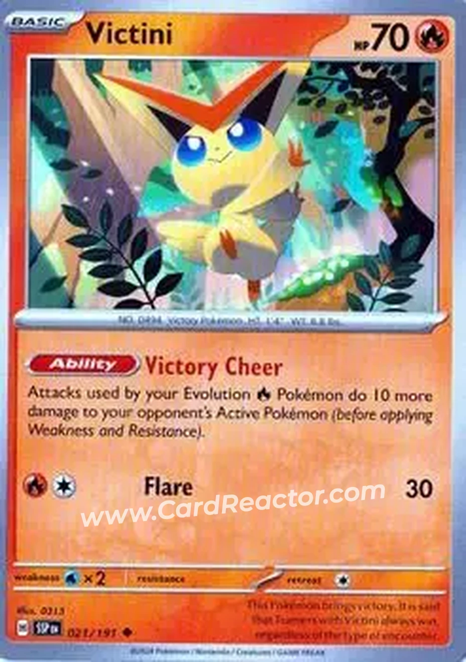 2024 Pokemon Scarlet & Violet Surging Sparks #021/191 - Victini - Front