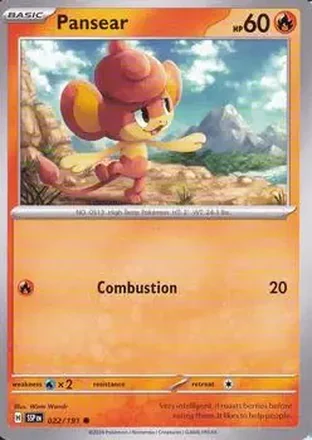 2024 Pokemon Scarlet & Violet Surging Sparks #022/191 Pansear