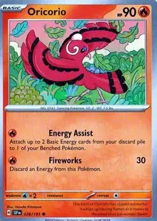 2024 Pokemon Scarlet & Violet Surging Sparks #026/191 - Oricorio ex