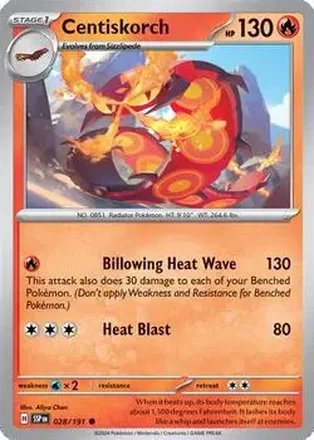 2024 Pokemon Scarlet & Violet Surging Sparks #028/191 - Centiskorch