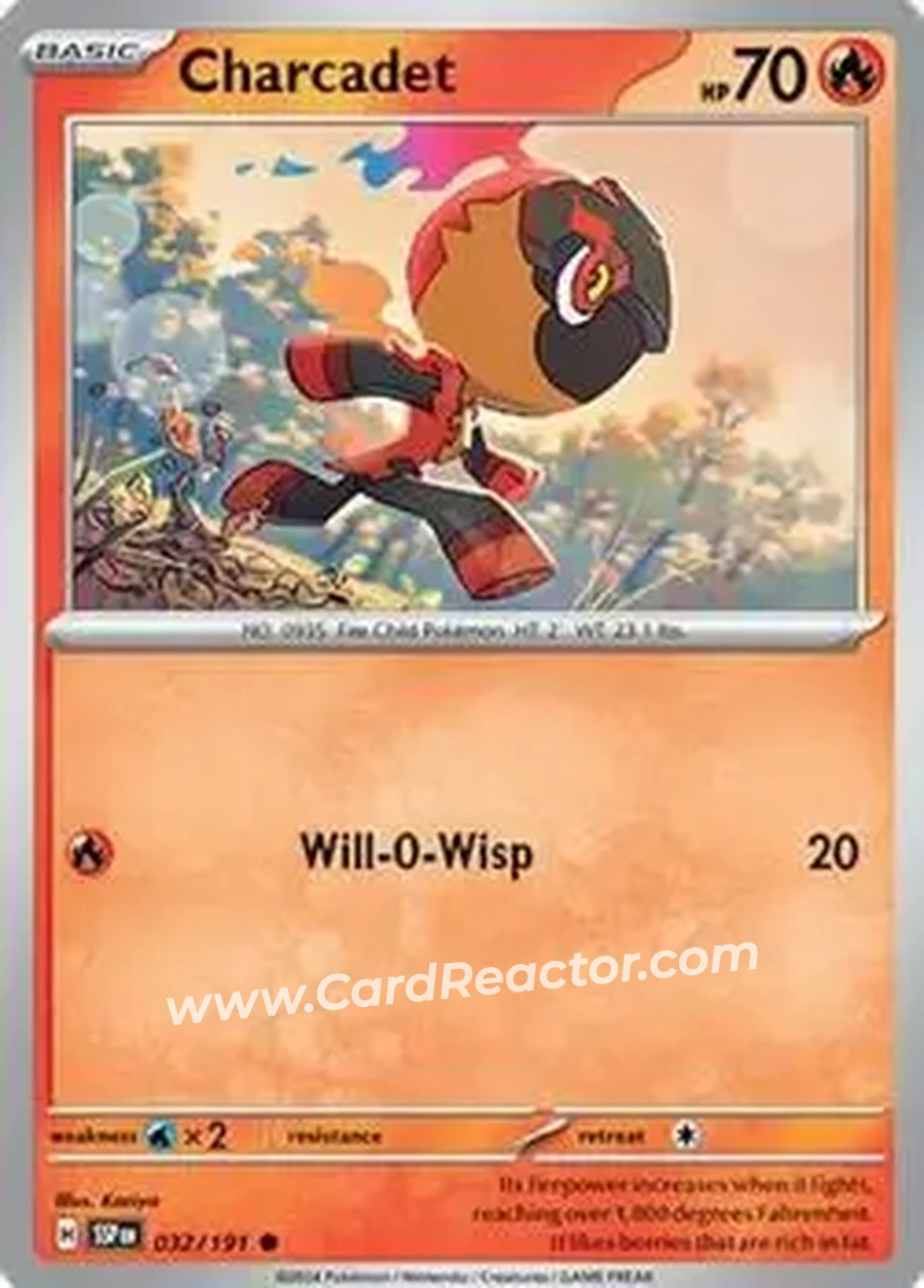 2024 Pokemon Scarlet & Violet Surging Sparks #032/191 - Charcadet