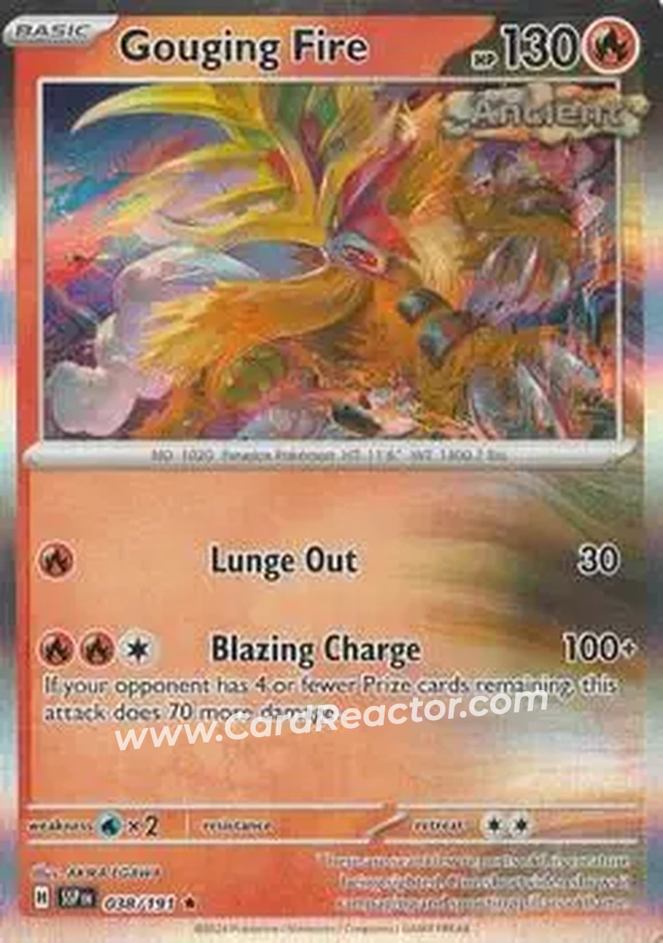 2024 Pokemon Scarlet & Violet Surging Sparks #038/191 - Gouging Fire