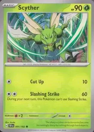 2024 Pokemon Scarlet & Violet Temporal Forces #001/162 Scyther