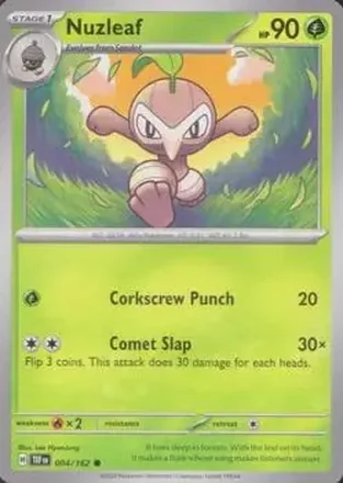 2024 Pokemon Scarlet & Violet Temporal Forces #004/162 Nuzleaf
