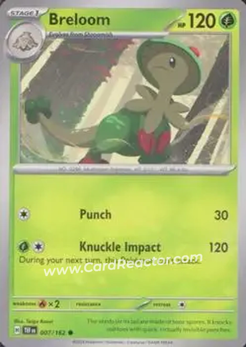 2024 Pokemon Scarlet & Violet Temporal Forces #007/162 - キノガッサ - Front