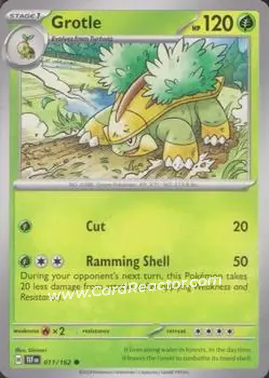 2024 Pokemon Scarlet & Violet Temporal Forces #011/162 - Grotle - Front