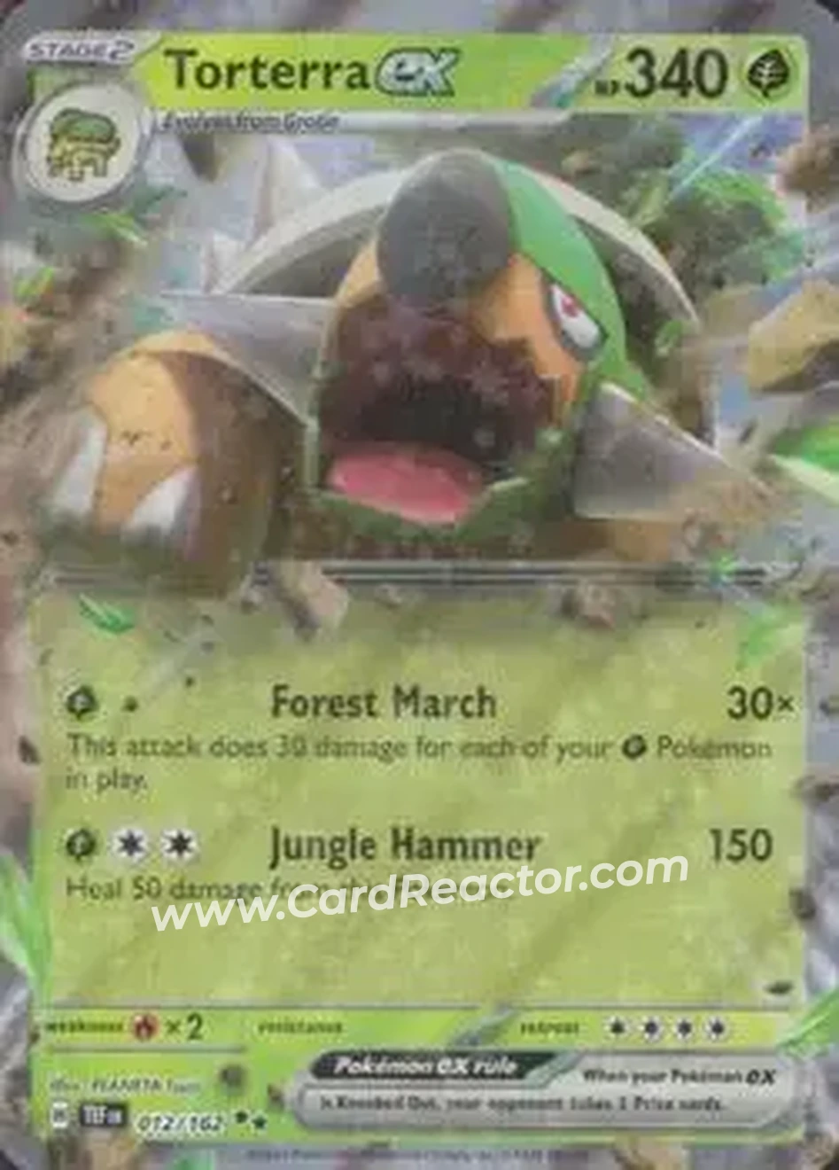 2024 Pokemon Scarlet & Violet Temporal Forces #012/162 - Torterra ex - Front
