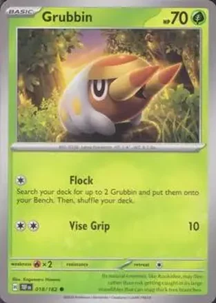 2024 Pokemon Scarlet & Violet Temporal Forces #018/162 Grubbin