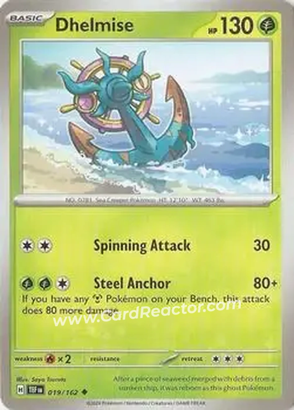 2024 Pokemon Scarlet & Violet Temporal Forces #019/162 - Dhelmise - Front