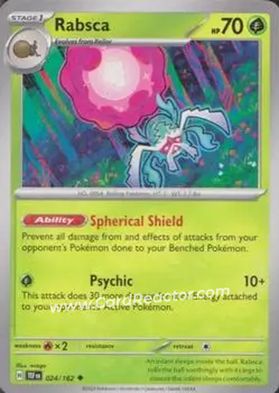 2024 Pokemon Scarlet & Violet Temporal Forces #024/162 - Rabsca - Front