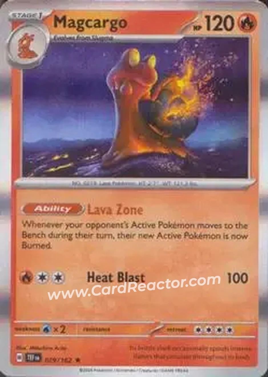 2024 Pokemon Scarlet & Violet Temporal Forces #029/162 - Ethan's Magcargo - Front
