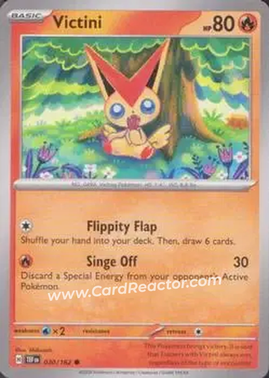 2024 Pokemon Scarlet & Violet Temporal Forces #030/162 - Victini - Front
