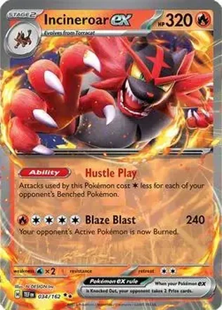 2024 Pokemon Scarlet & Violet Temporal Forces #034/162 - Incineroar ex
