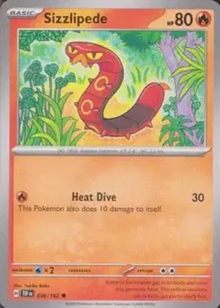 2024 Pokemon Scarlet & Violet Temporal Forces #036/162 - Sizzlipede