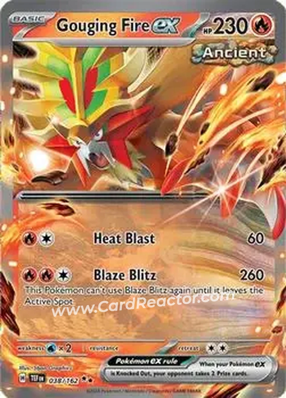 2024 Pokemon Scarlet & Violet Temporal Forces #038/162 - Gouging Fire - Front