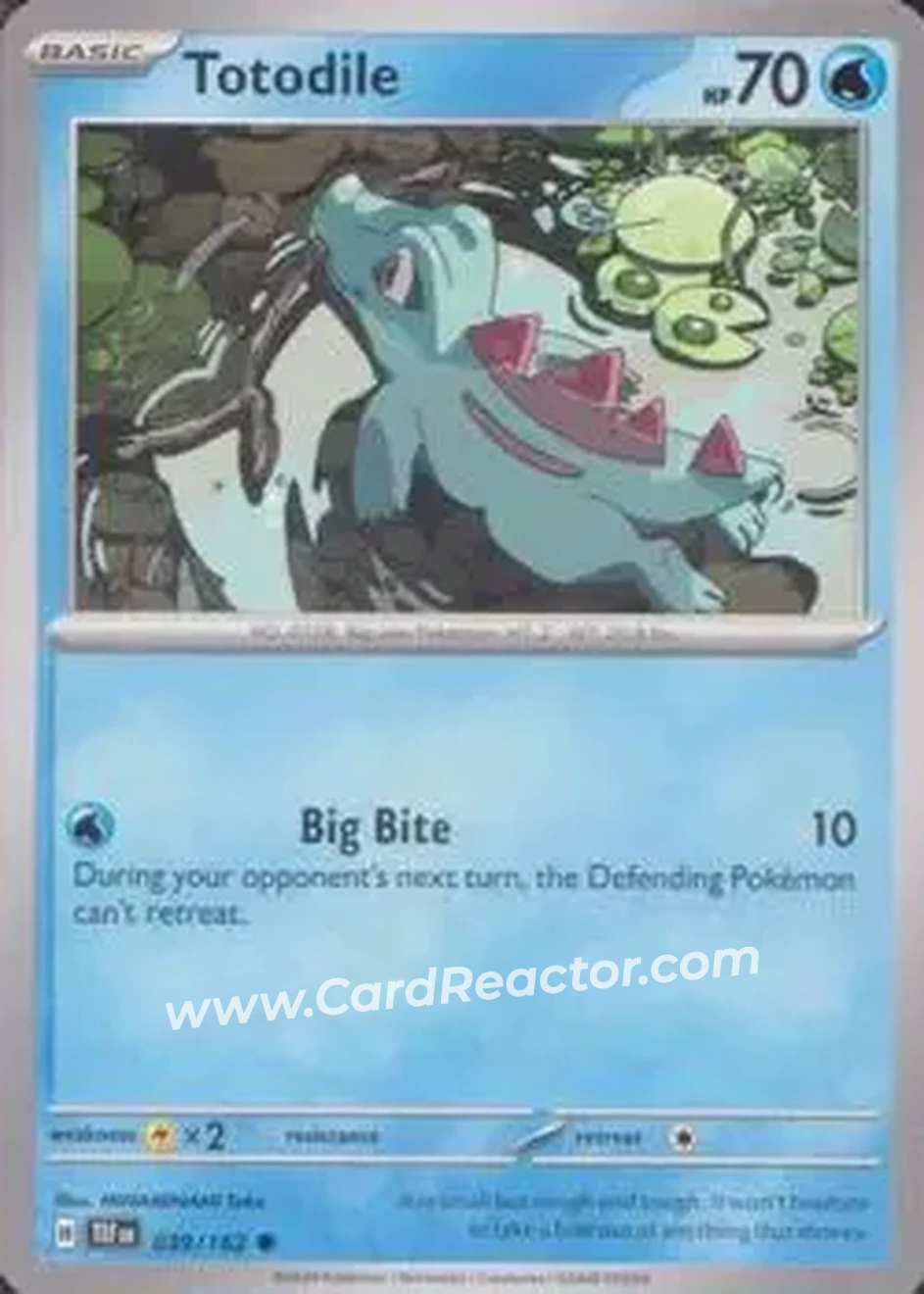 2024 Pokemon Scarlet & Violet Temporal Forces #039/162 - Totodile - Front