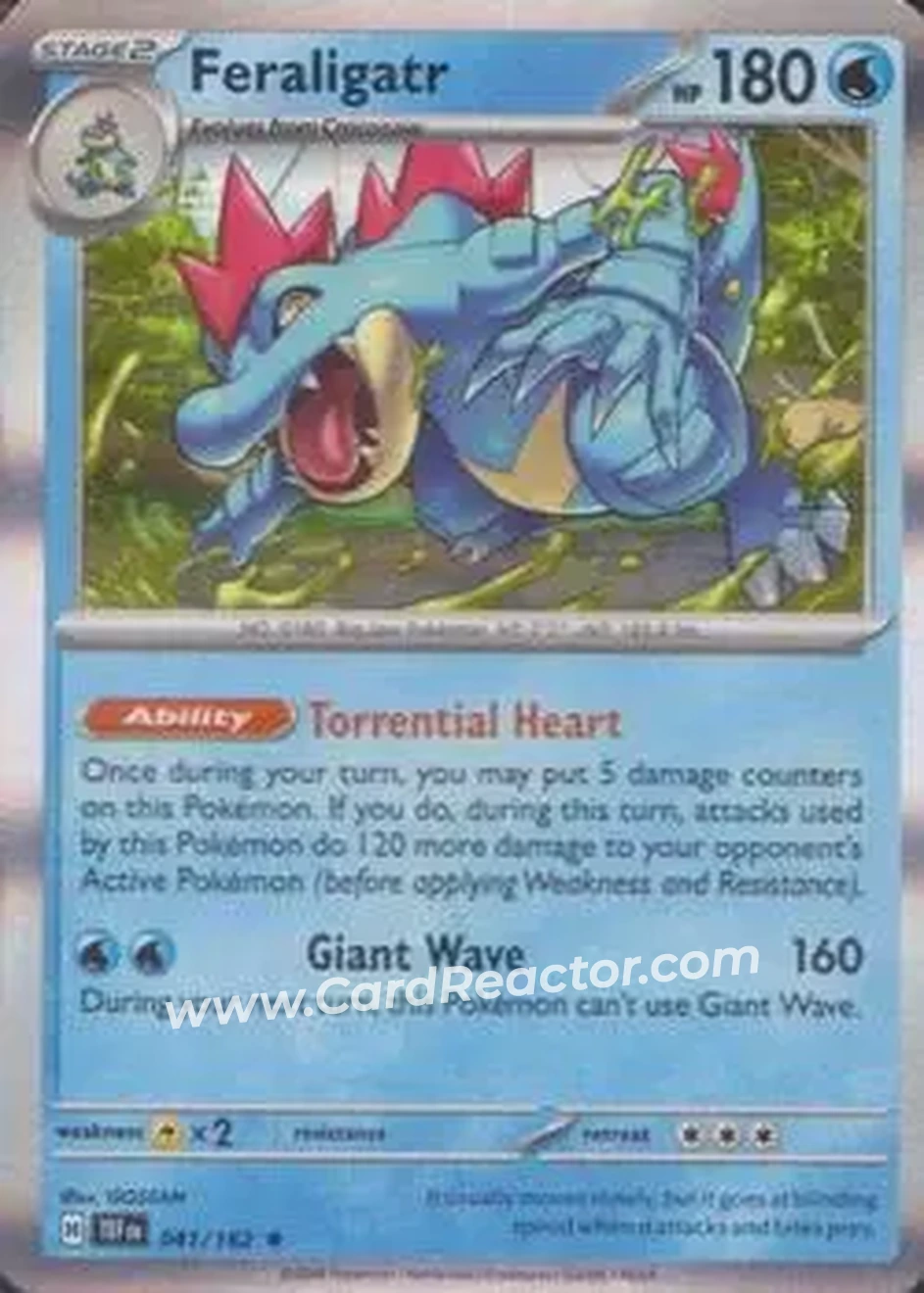 2024 Pokemon Scarlet & Violet Temporal Forces #041/162 - Feraligatr - Front