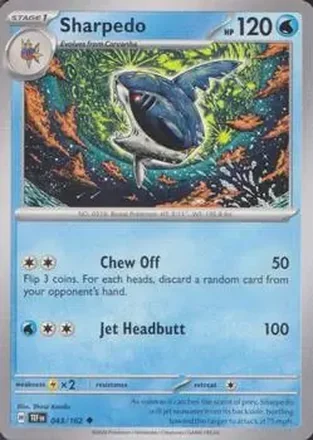 2024 Pokemon Scarlet & Violet Temporal Forces #043/162 - Mega Sharpedo ex