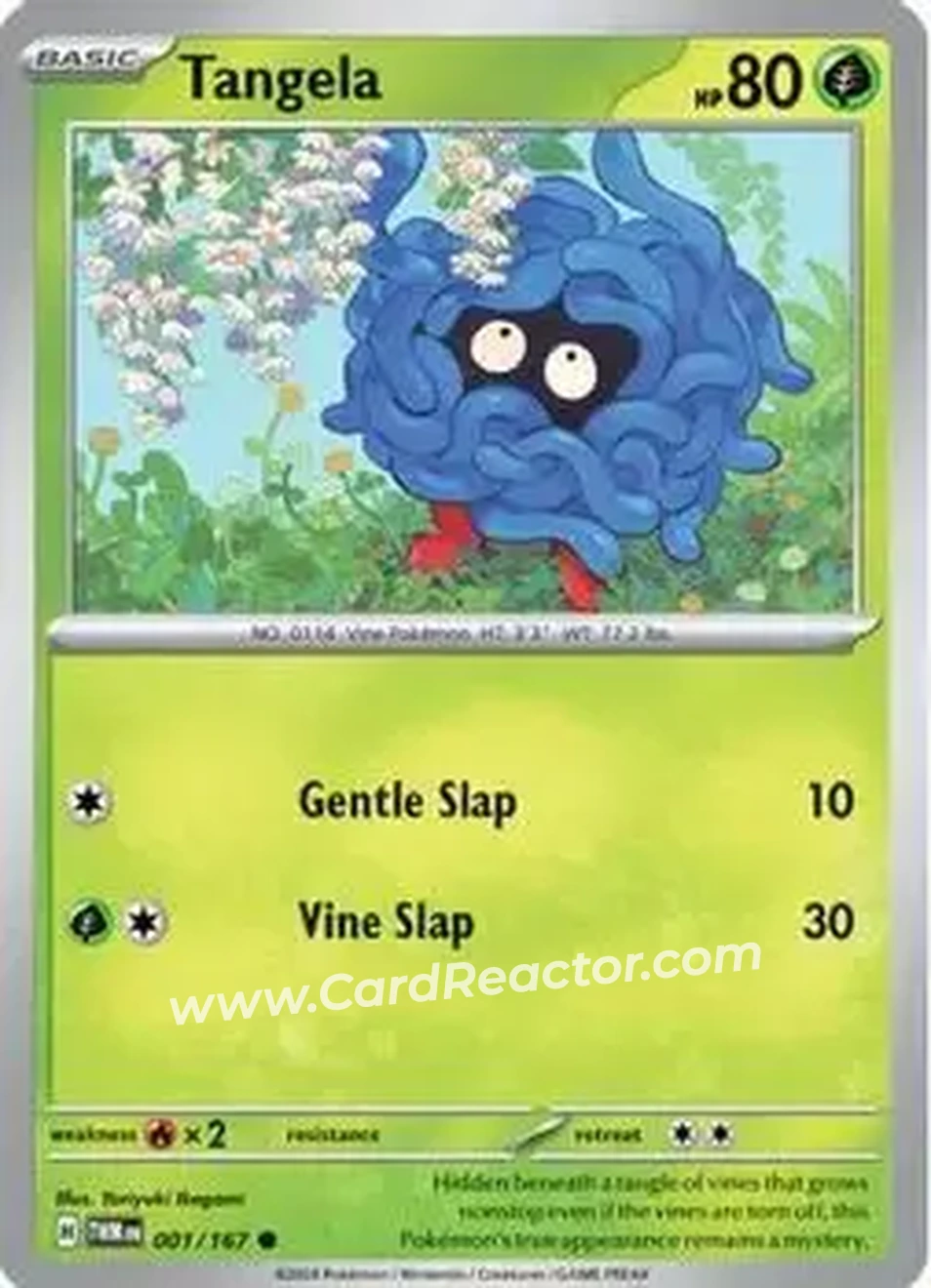 2024 Pokemon Scarlet & Violet Twilight Masquerade #001/167 - Tangela - Front