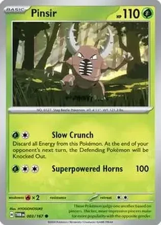 2024 Pokemon Scarlet & Violet Twilight Masquerade #003/167 Pinsir