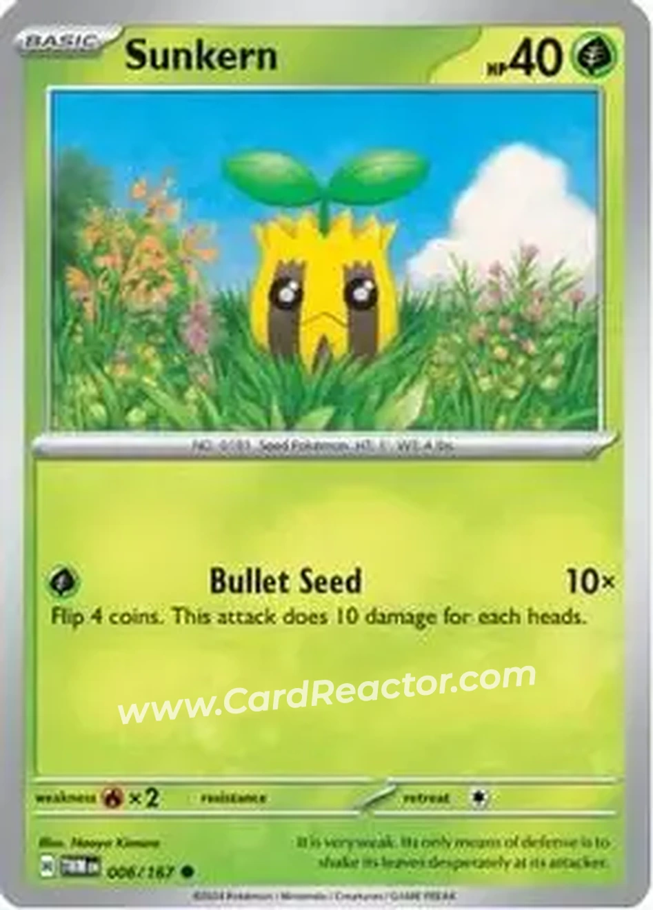 2024 Pokemon Scarlet & Violet Twilight Masquerade #006/167 - Sunkern - Front