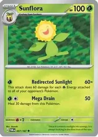 2024 Pokemon Scarlet & Violet Twilight Masquerade #007/167 Sunflora