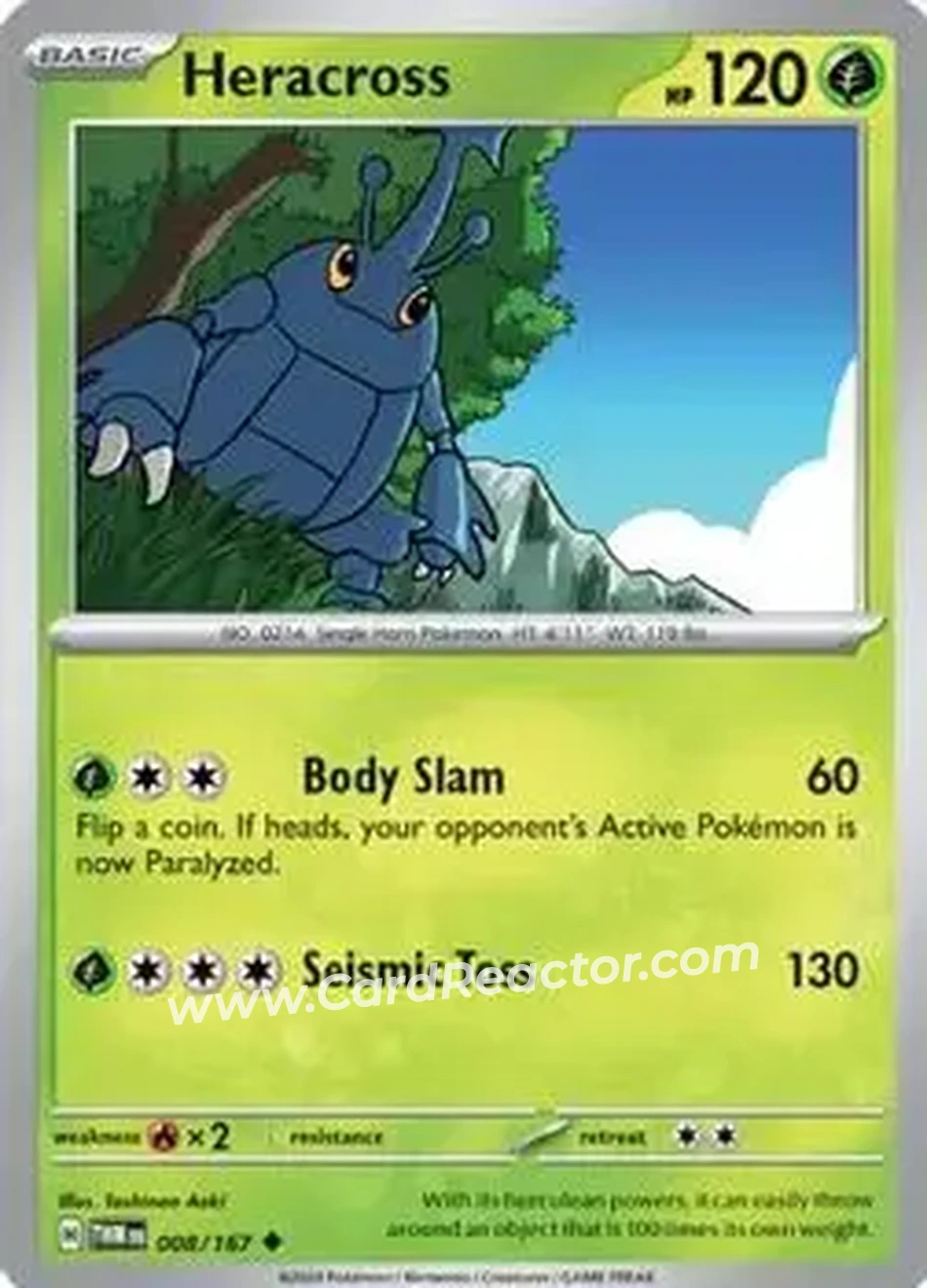 2024 Pokemon Scarlet & Violet Twilight Masquerade #008/167 - ヘラクロス - Front