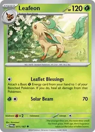 2024 Pokemon Scarlet & Violet Twilight Masquerade #011/167 - Leafeon