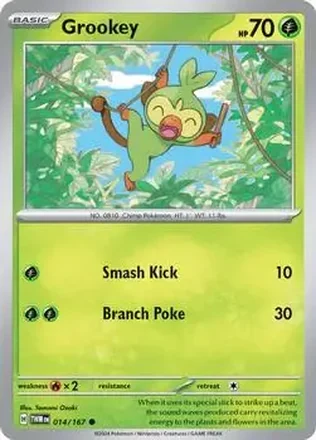 2024 Pokemon Scarlet & Violet Twilight Masquerade #014/167 Grookey