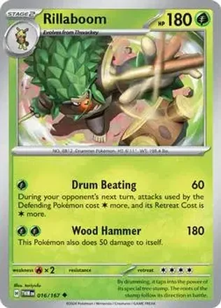 2024 Pokemon Scarlet & Violet Twilight Masquerade #016/167 Rillaboom