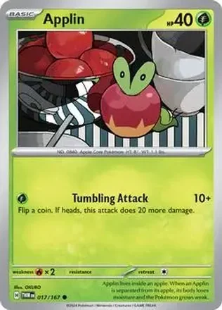 2024 Pokemon Scarlet & Violet Twilight Masquerade #017/167 - Applin