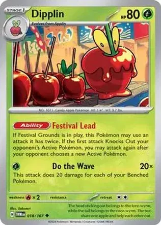 2024 Pokemon Scarlet & Violet Twilight Masquerade #018/167 Dipplin